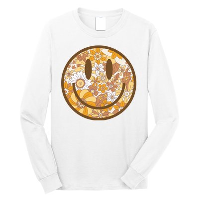 Floral Smiley Cute Gift Long Sleeve Shirt