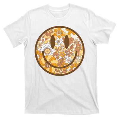 Floral Smiley Cute Gift T-Shirt