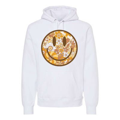 Floral Smiley Cute Gift Premium Hoodie