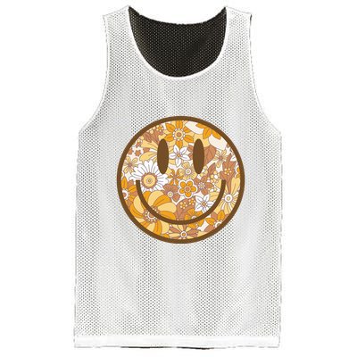 Floral Smiley Cute Gift Mesh Reversible Basketball Jersey Tank