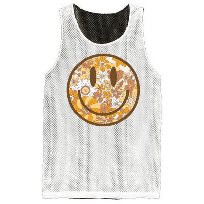 Floral Smiley Cute Gift Mesh Reversible Basketball Jersey Tank