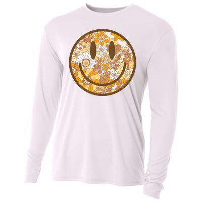 Floral Smiley Cute Gift Cooling Performance Long Sleeve Crew