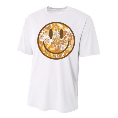 Floral Smiley Cute Gift Performance Sprint T-Shirt