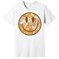 Floral Smiley Cute Gift Premium T-Shirt