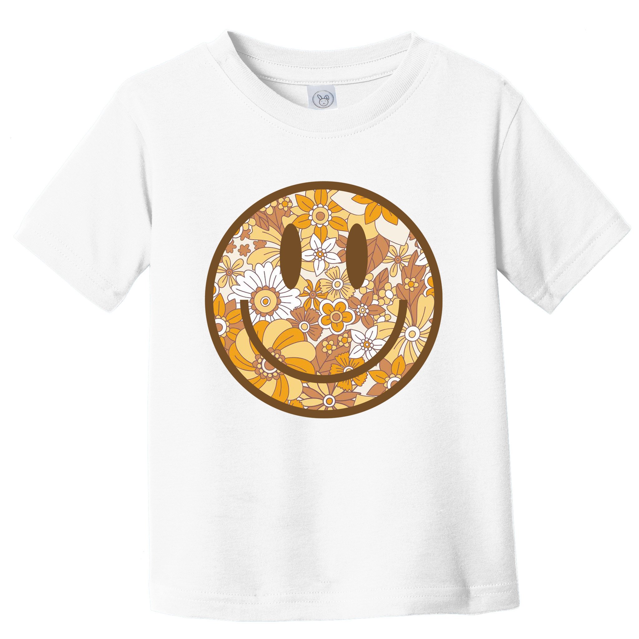 Floral Smiley Cute Gift Toddler T-Shirt