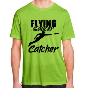 Flying Saucer Catcher Disc Golf Sport Ultimate Frisbee Cute Gift Adult ChromaSoft Performance T-Shirt