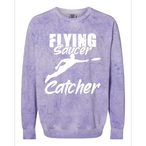 Flying Saucer Catcher Disc Golf Sport Ultimate Frisbee Cute Gift Colorblast Crewneck Sweatshirt