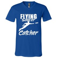 Flying Saucer Catcher Disc Golf Sport Ultimate Frisbee Cute Gift V-Neck T-Shirt