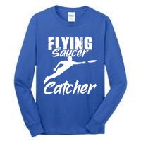 Flying Saucer Catcher Disc Golf Sport Ultimate Frisbee Cute Gift Tall Long Sleeve T-Shirt