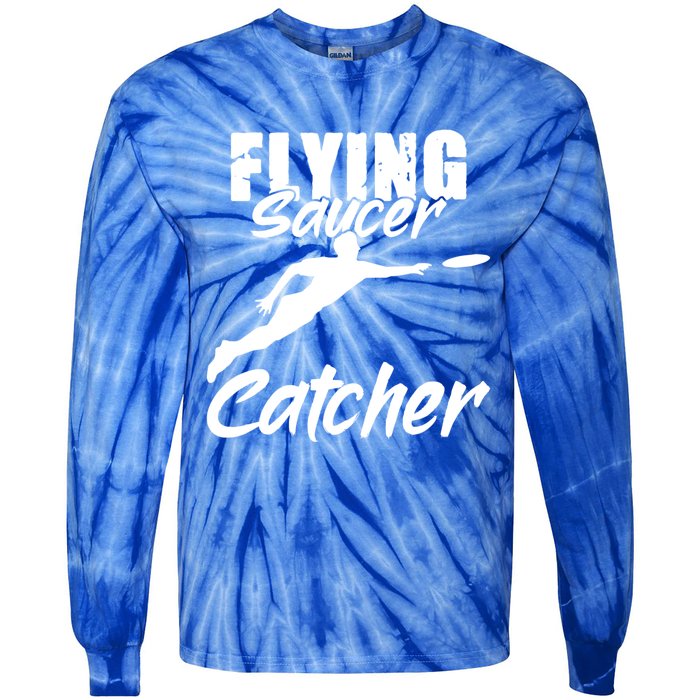 Flying Saucer Catcher Disc Golf Sport Ultimate Frisbee Cute Gift Tie-Dye Long Sleeve Shirt