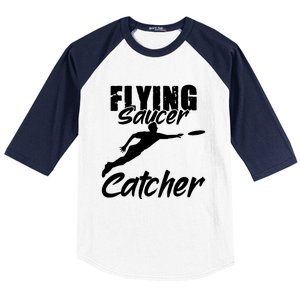 Flying Saucer Catcher Disc Golf Sport Ultimate Frisbee Cute Gift Baseball Sleeve Shirt