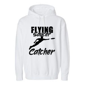 Flying Saucer Catcher Disc Golf Sport Ultimate Frisbee Cute Gift Garment-Dyed Fleece Hoodie