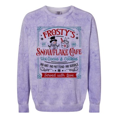 FrostyS Snowflake Coffee Christmas Vibes Colorblast Crewneck Sweatshirt