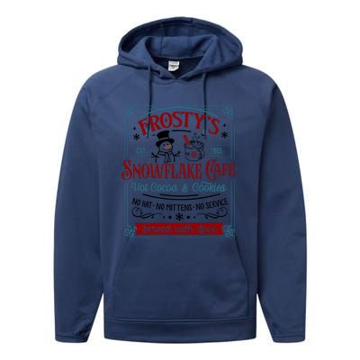 FrostyS Snowflake Coffee Christmas Vibes Performance Fleece Hoodie