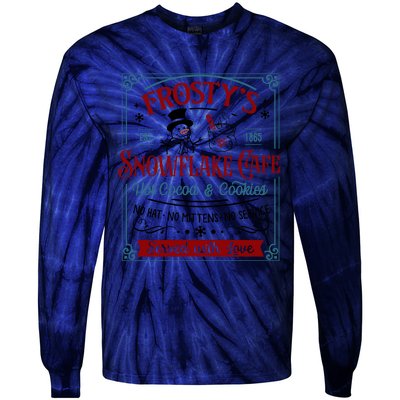 FrostyS Snowflake Coffee Christmas Vibes Tie-Dye Long Sleeve Shirt