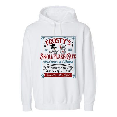 FrostyS Snowflake Coffee Christmas Vibes Garment-Dyed Fleece Hoodie