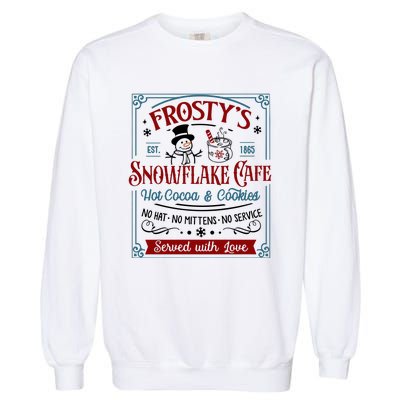 FrostyS Snowflake Coffee Christmas Vibes Garment-Dyed Sweatshirt