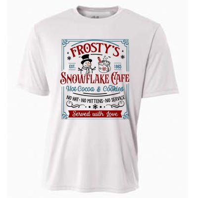 FrostyS Snowflake Coffee Christmas Vibes Cooling Performance Crew T-Shirt