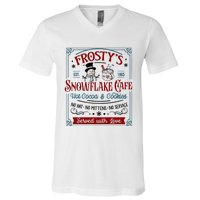 FrostyS Snowflake Coffee Christmas Vibes V-Neck T-Shirt