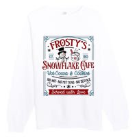 FrostyS Snowflake Coffee Christmas Vibes Premium Crewneck Sweatshirt