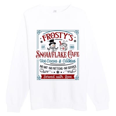 FrostyS Snowflake Coffee Christmas Vibes Premium Crewneck Sweatshirt