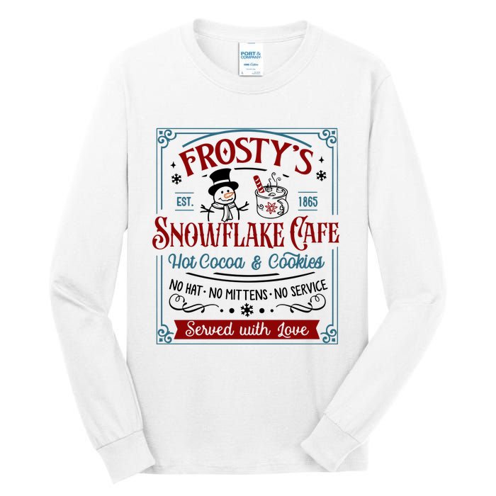 FrostyS Snowflake Coffee Christmas Vibes Tall Long Sleeve T-Shirt