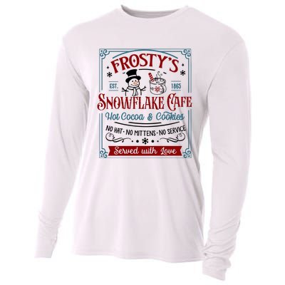 FrostyS Snowflake Coffee Christmas Vibes Cooling Performance Long Sleeve Crew