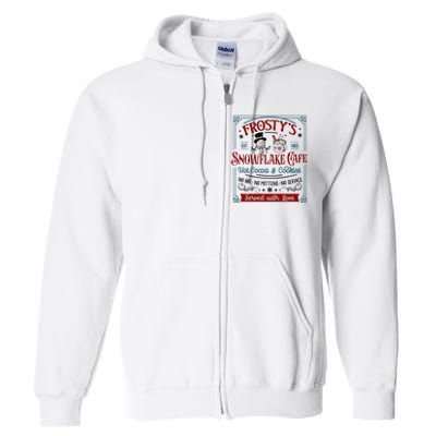 FrostyS Snowflake Coffee Christmas Vibes Full Zip Hoodie