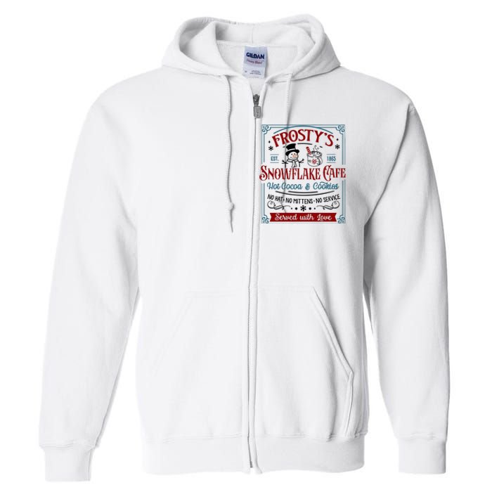 FrostyS Snowflake Coffee Christmas Vibes Full Zip Hoodie