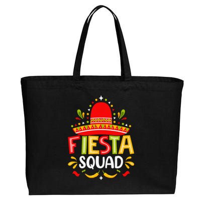 Fiesta Squad Cinco De Mayo Party Cotton Canvas Jumbo Tote