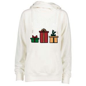 Funny Santa Christmas Holiday Gift Dear Santa I Want It All Cute Gift Womens Funnel Neck Pullover Hood