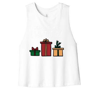 Funny Santa Christmas Holiday Gift Dear Santa I Want It All Cute Gift Women's Racerback Cropped Tank