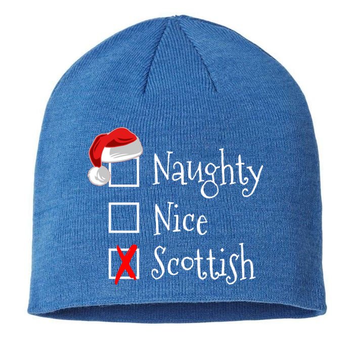 Funny Scottish Christmas Funny Gift Scotland Naughty Nice Sustainable Beanie