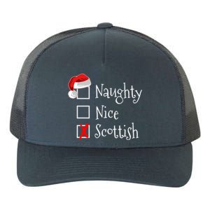 Funny Scottish Christmas Funny Gift Scotland Naughty Nice Yupoong Adult 5-Panel Trucker Hat