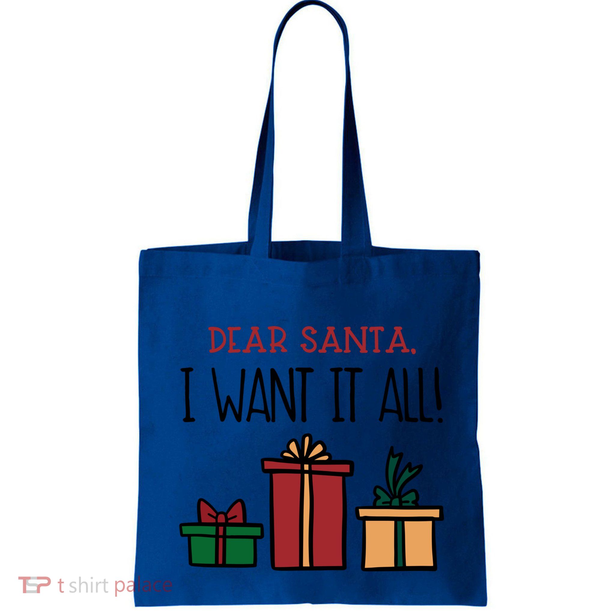 Funny Santa Christmas Holiday Gift Dear Santa I Want It All Funny Gift Bag