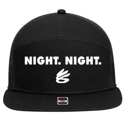 Funny Steph Curryy Night Night 7 Panel Mesh Trucker Snapback Hat