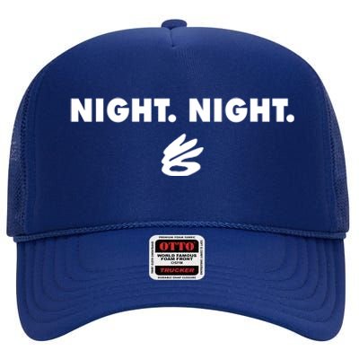 Funny Steph Curryy Night Night High Crown Mesh Back Trucker Hat