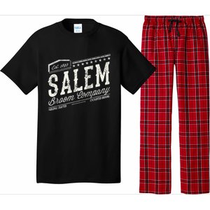 Funny Scary Company Olde Salem Massachusetts Witch Broom Co Gift Pajama Set