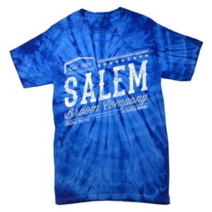 Funny Scary Company Olde Salem Massachusetts Witch Broom Co Gift Tie-Dye T-Shirt