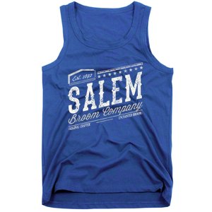 Funny Scary Company Olde Salem Massachusetts Witch Broom Co Gift Tank Top