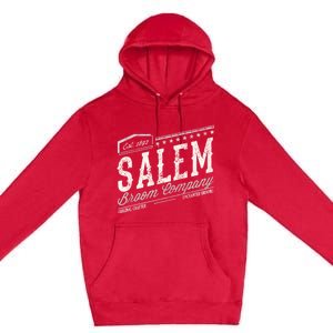 Funny Scary Company Olde Salem Massachusetts Witch Broom Co Gift Premium Pullover Hoodie