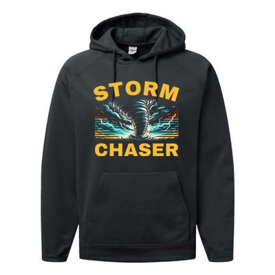 Future Storm Chaser Storm Chasing Tornado Meteorology Performance Fleece Hoodie