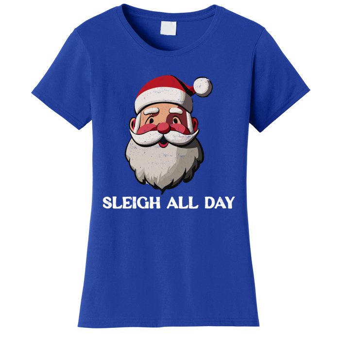 Funny Santa Christmas Sleigh All Day Pun Funny Gift Women's T-Shirt