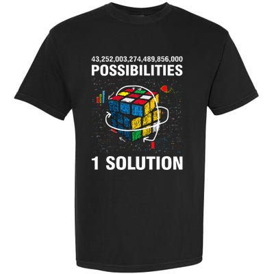 Funny Speed Cubing One Solution Math Lovers Garment-Dyed Heavyweight T-Shirt