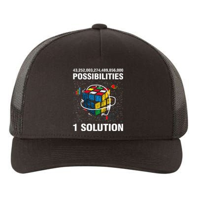 Funny Speed Cubing One Solution Math Lovers Yupoong Adult 5-Panel Trucker Hat