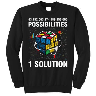 Funny Speed Cubing One Solution Math Lovers Sweatshirt