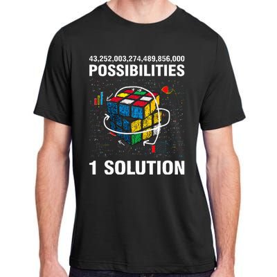 Funny Speed Cubing One Solution Math Lovers Adult ChromaSoft Performance T-Shirt