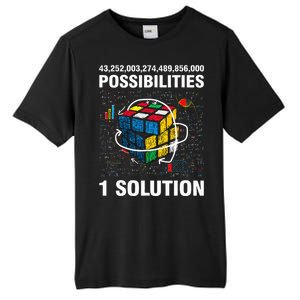 Funny Speed Cubing One Solution Math Lovers Tall Fusion ChromaSoft Performance T-Shirt