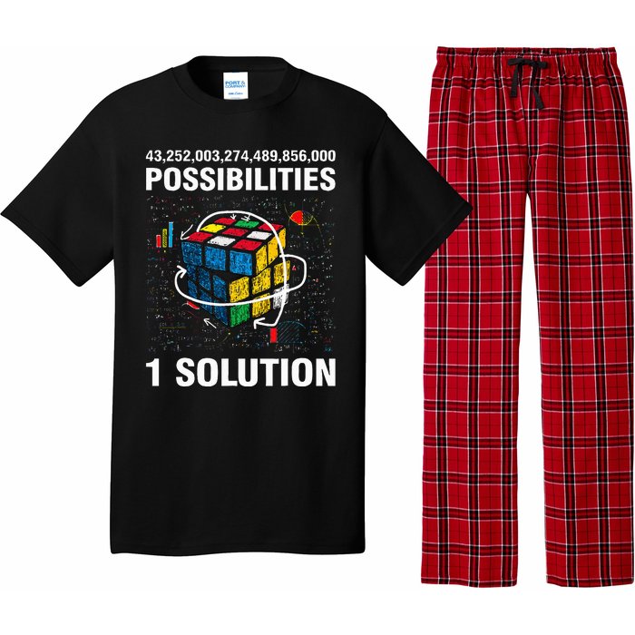 Funny Speed Cubing One Solution Math Lovers Pajama Set