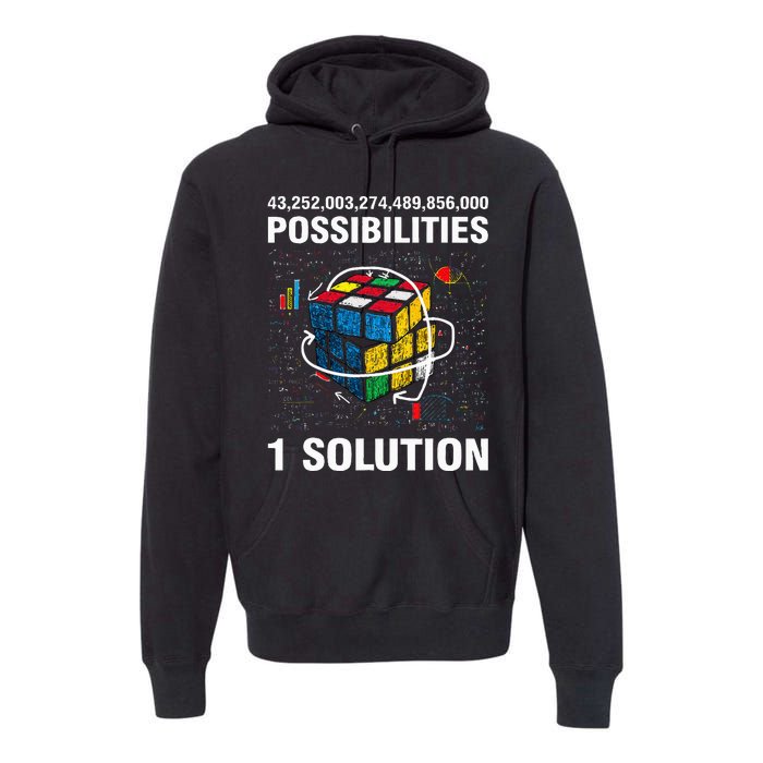 Funny Speed Cubing One Solution Math Lovers Premium Hoodie